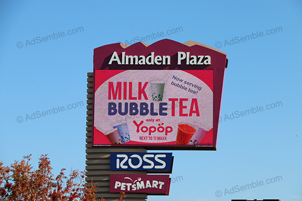 san jose california almaden plaza shopping center digital billboard