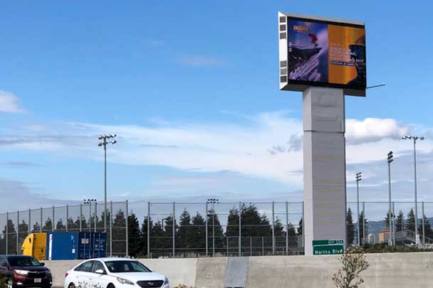 san leandro california interstate 880 digital billboard