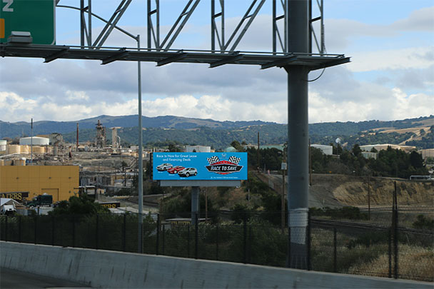 benicia-martinez bridge interstate 680 digital billboard