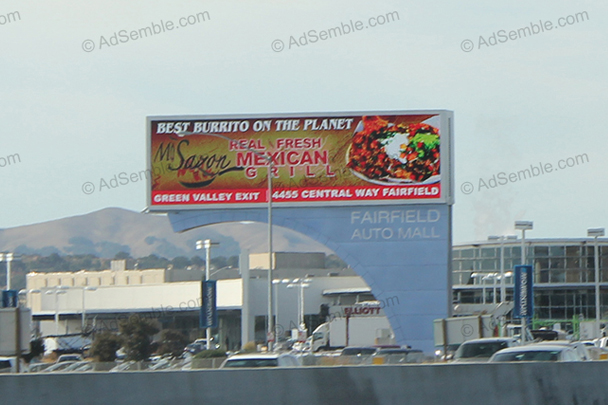 fairfield california interstate 80 digital billboard