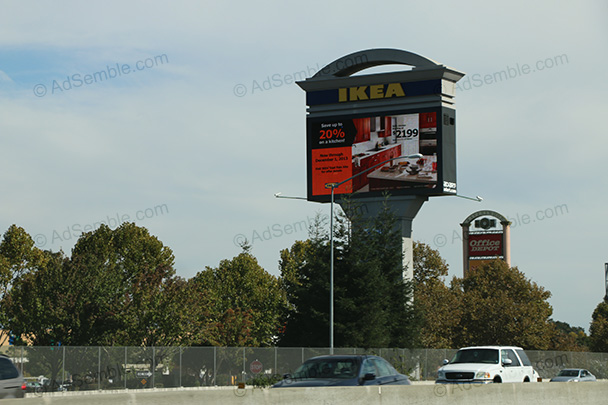 palo alto california ikea digital billboard