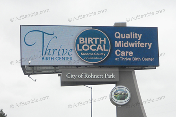 rohnert park california highway 101 digital billboard