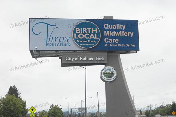 rohnert park california highway 101 digital billboard