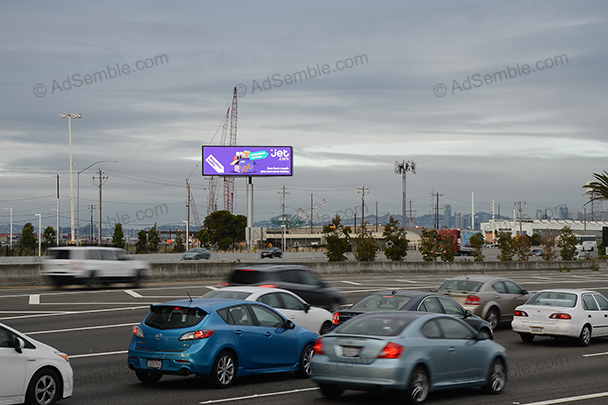 san francisco oakland bay bridge california digital billboard