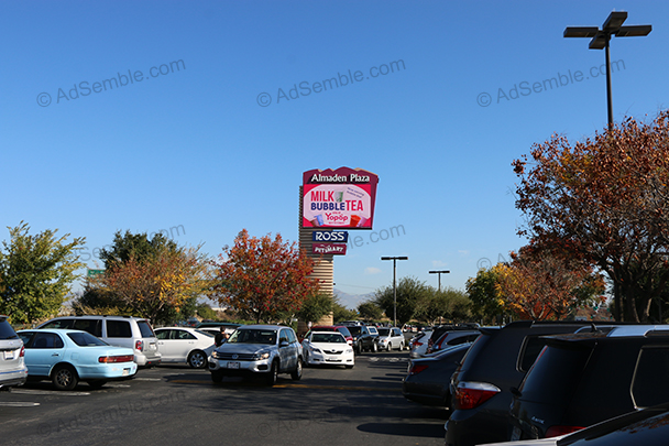 san jose california almaden plaza shopping center digital billboard