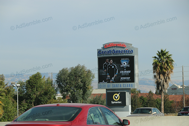 santa clara california great america digital billboard