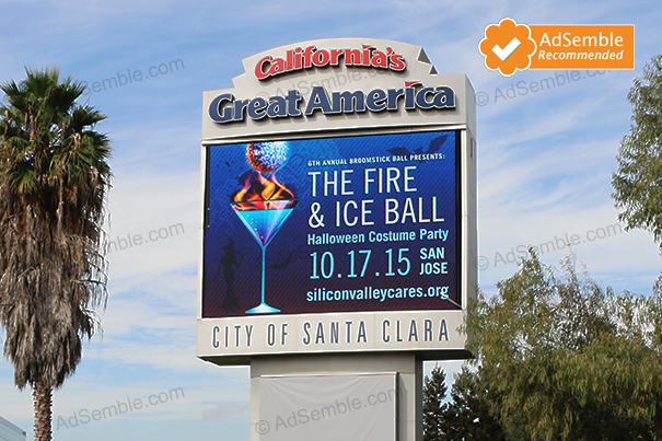 santa clara california great america digital billboard