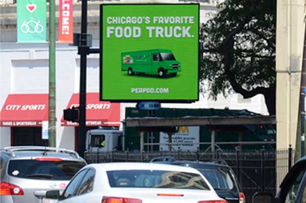 chicago illinois wicker park digital billboard