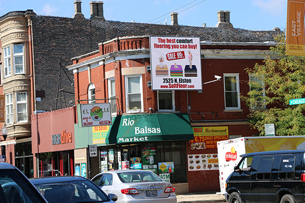 chicago illinois west town damen digital billboard