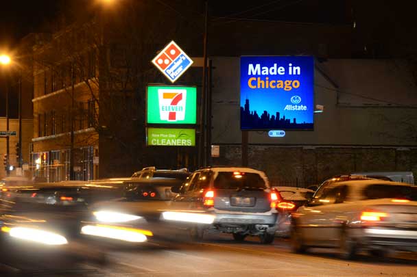 chicago illinois wrigleyville irving park digital billboard