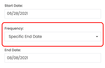 Campaign specific Date Range